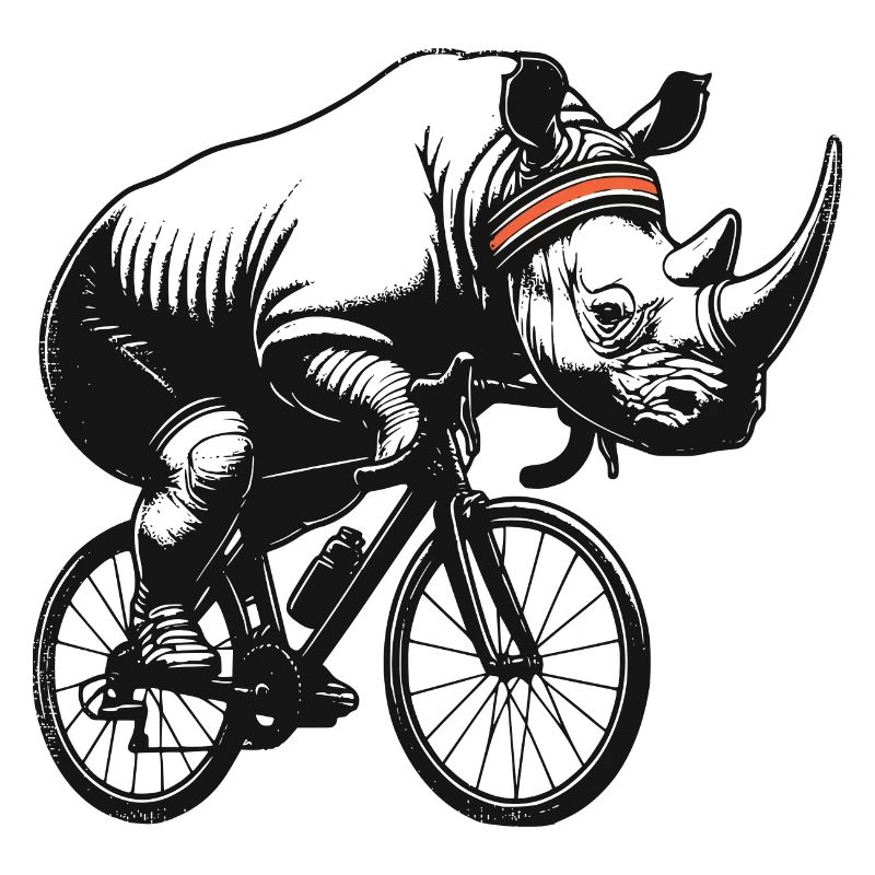 Rhinocéros à vélo