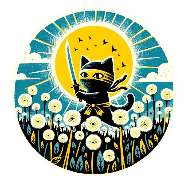 Chat Ninja Pissenlit