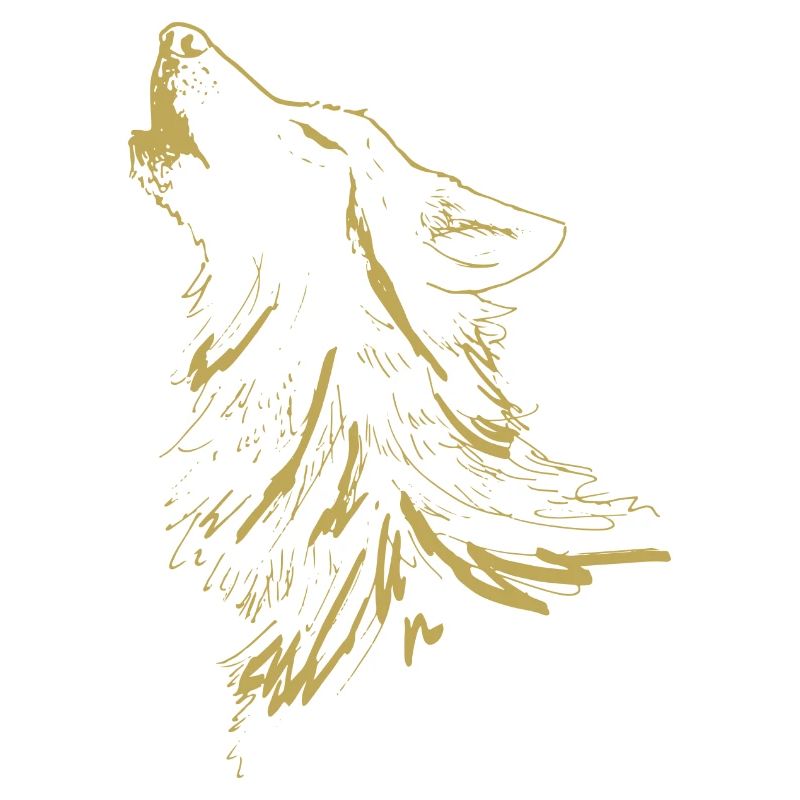 Illustrierte Designs mit Wolf