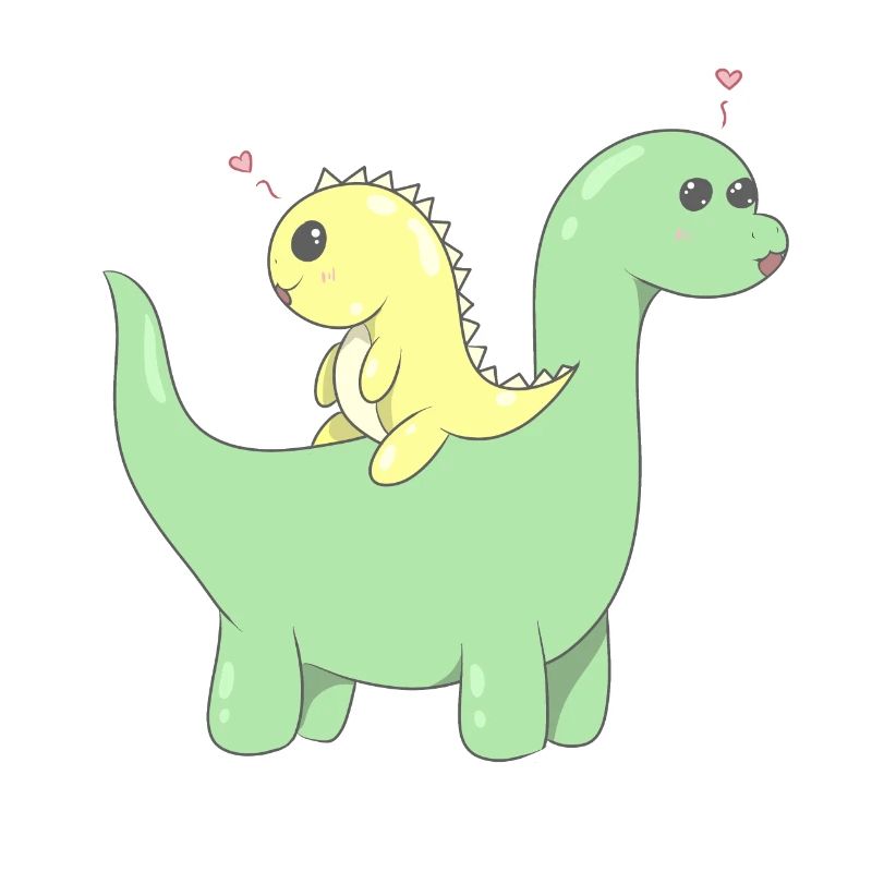Süßes Dinosaurier Pärchen