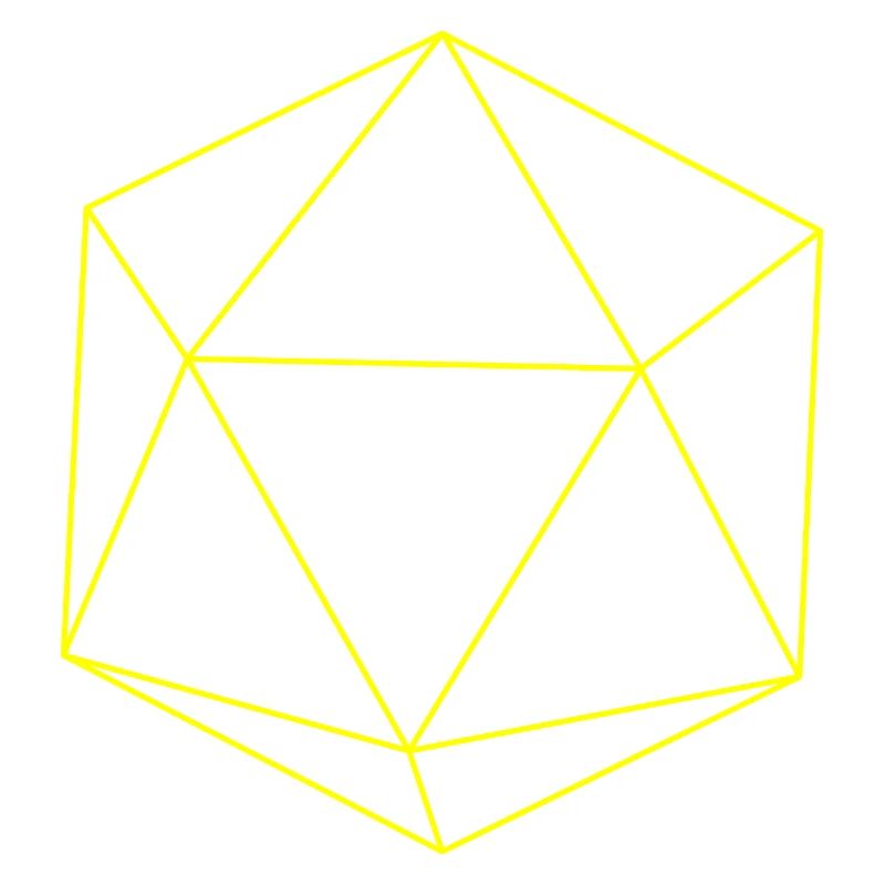 Icosaèdre jaune