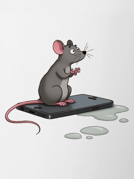 Rat on iPhone