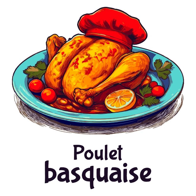 Poulet Basquaise - Dunkler Text