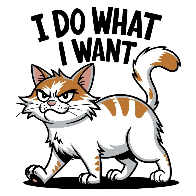 Chat confiant : je fais ce que je veux Design