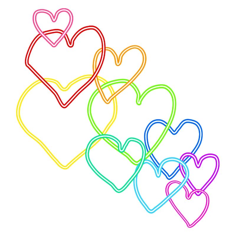 bunte Herzen Valentinstag