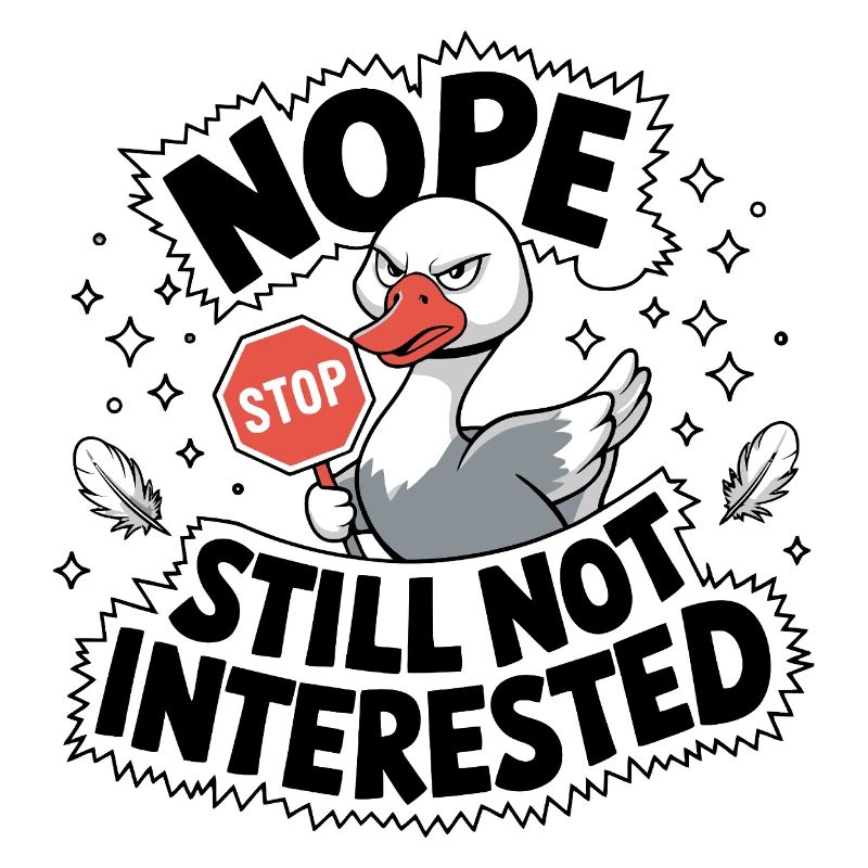 Uninteressiertes Gänse-Stoppschild