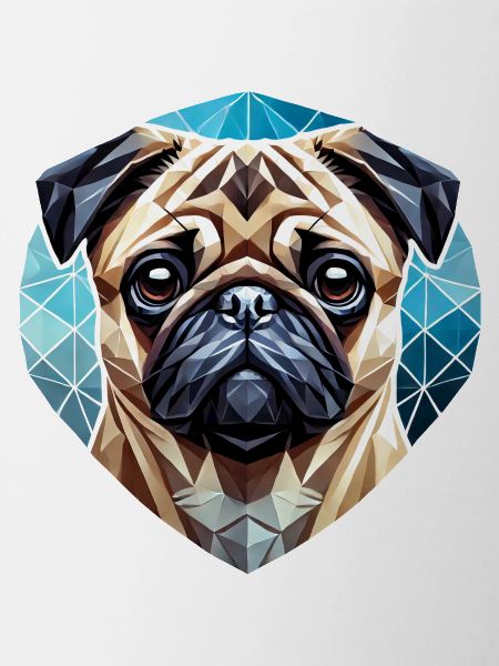 Pug Face Geometry Art
