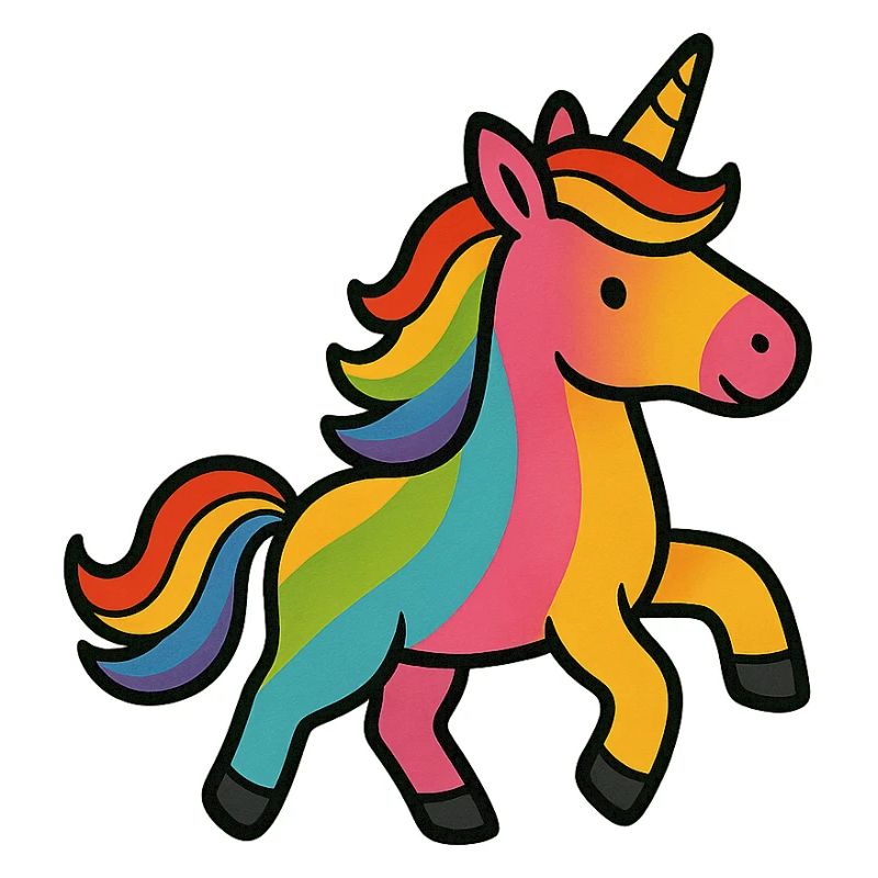 Buntes Einhorn