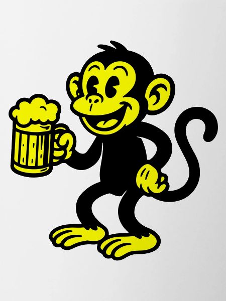 Monkey Beer Drinking