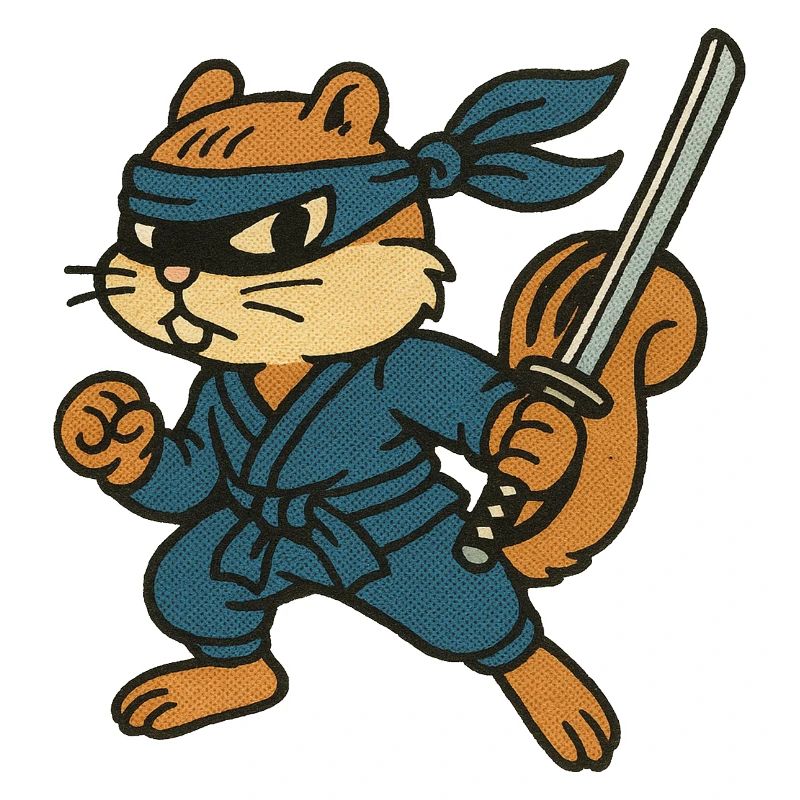 Ninja Chipmunk Verstohlener Waldkrieger