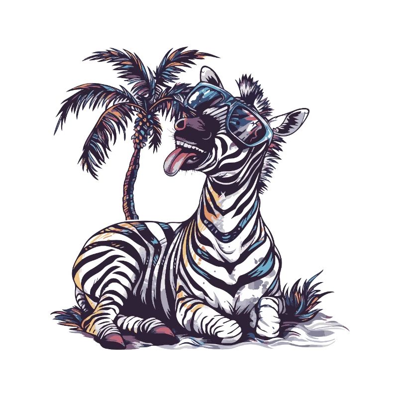 Zebra Island Palm Tree