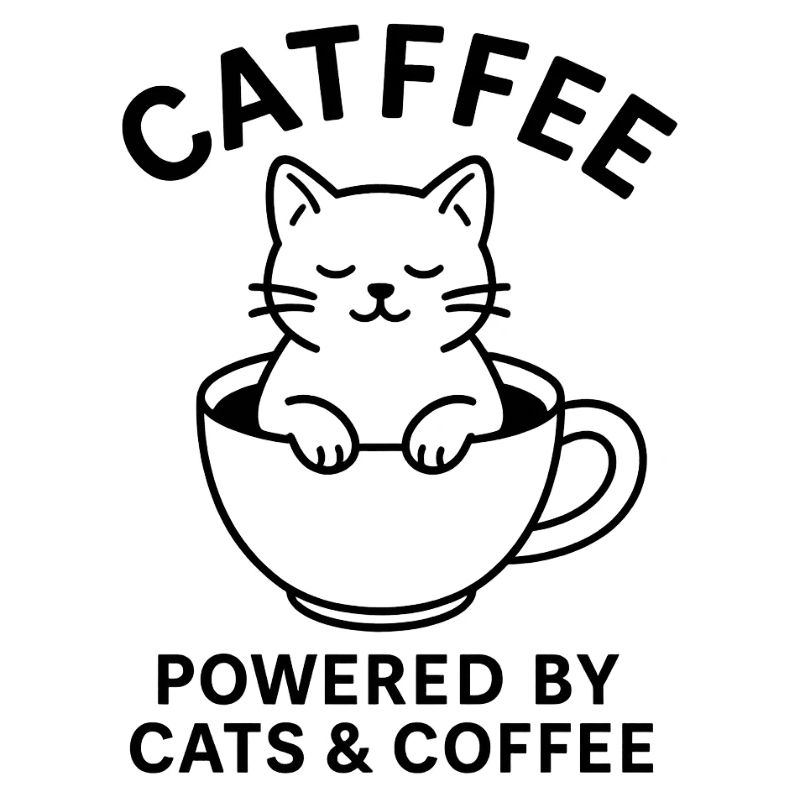 Chat dans une tasse à café