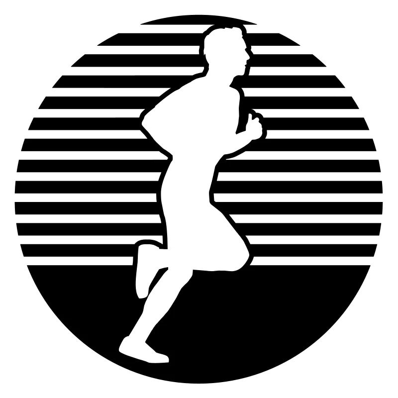 running man seitlich Läufer im Kreis