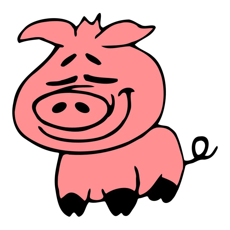 Mignon Mignon Dessin Animé Bande Dessinée Porcelet Cochon