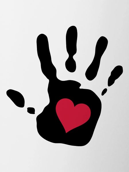 Handprint Red Heart