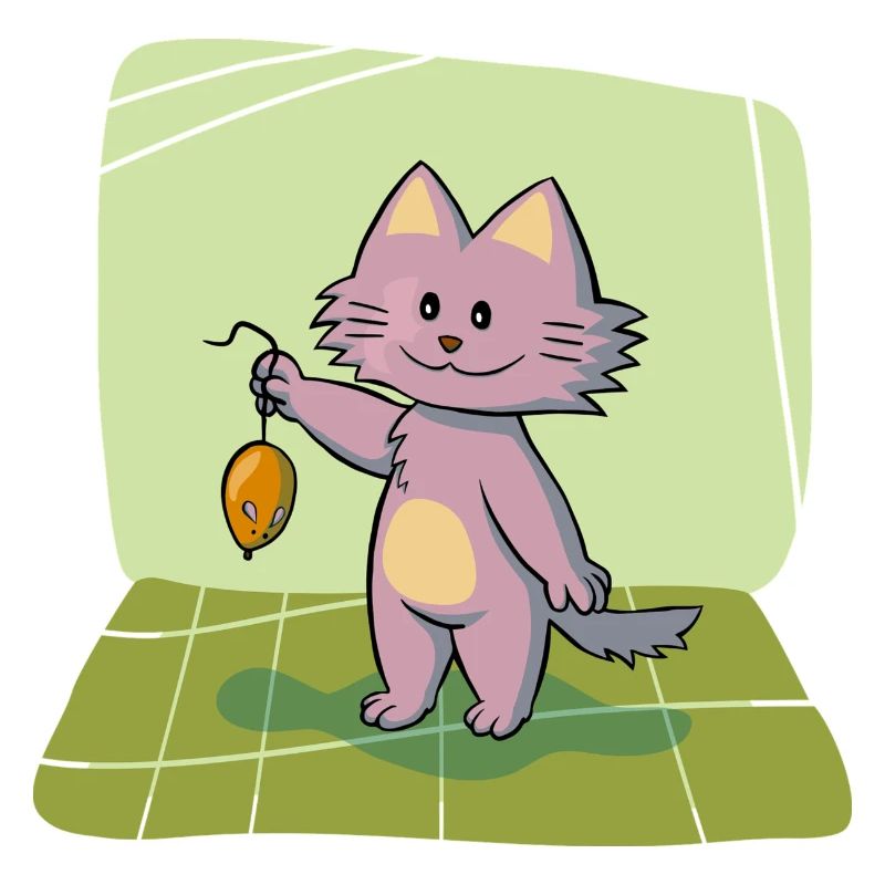 Chat avec la souris