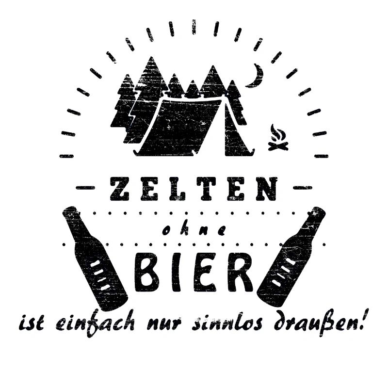 Zelten und Bier