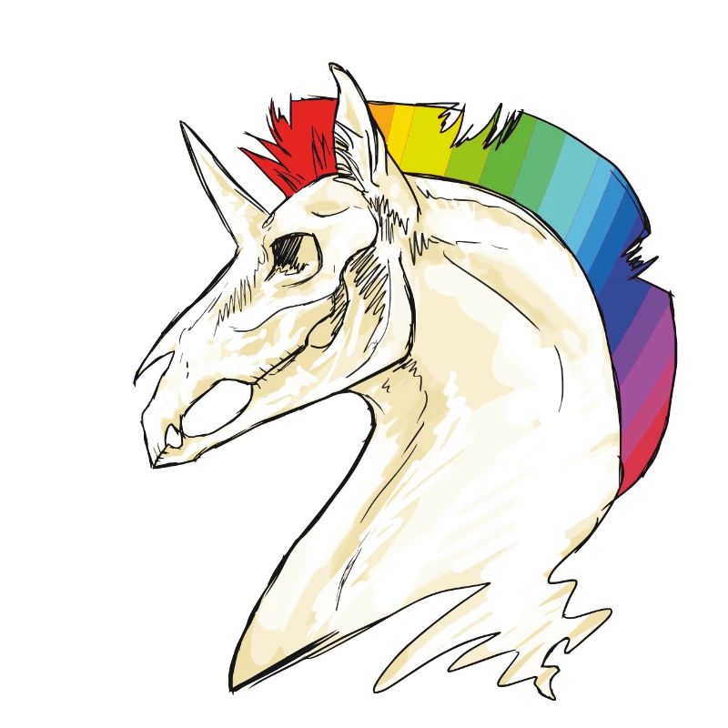 Einhorn Schädel