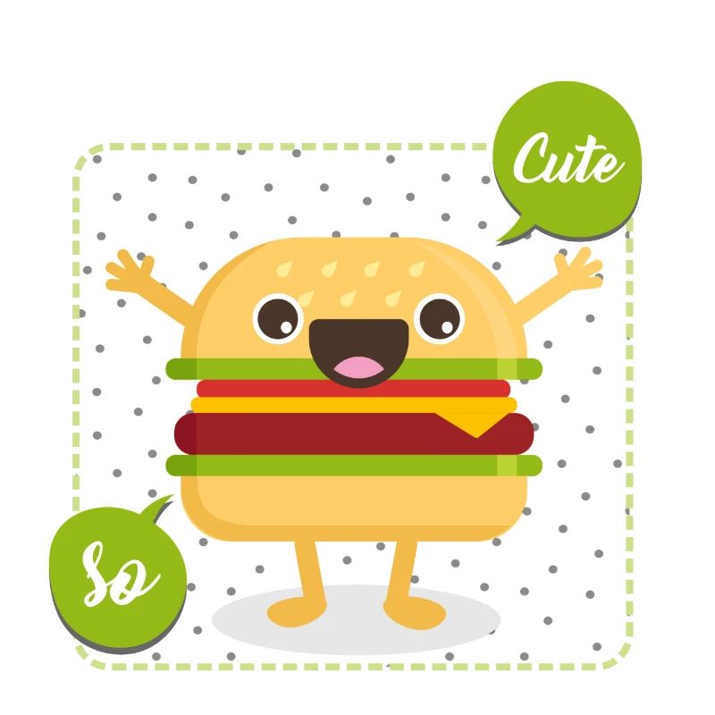 cute hamburger