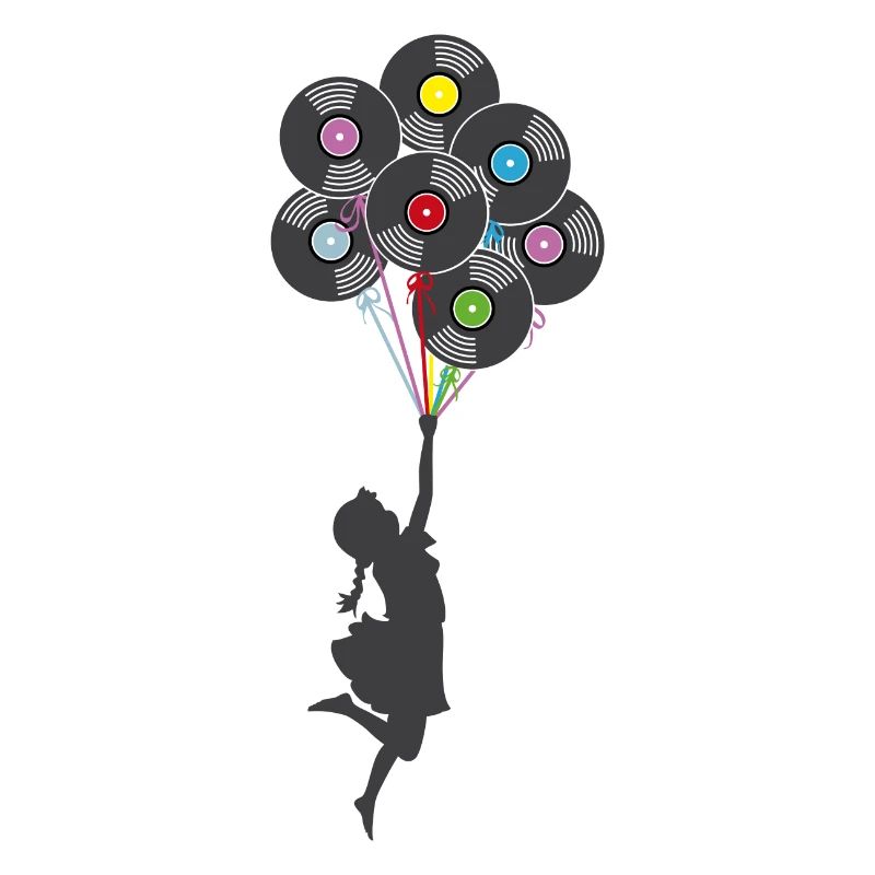 Fille vinyle ballons