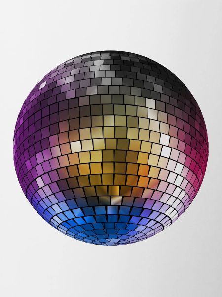 Diskokugel Mirrorball farbig