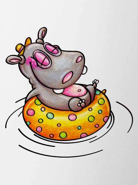 hippo with float