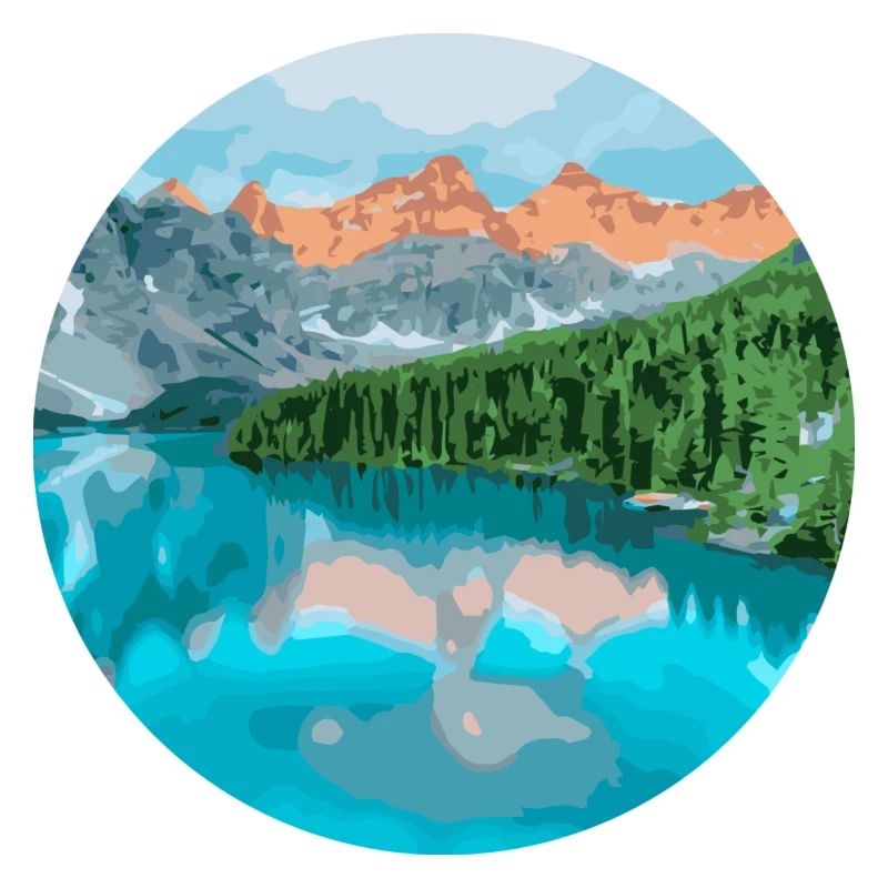 Montagnes et lac