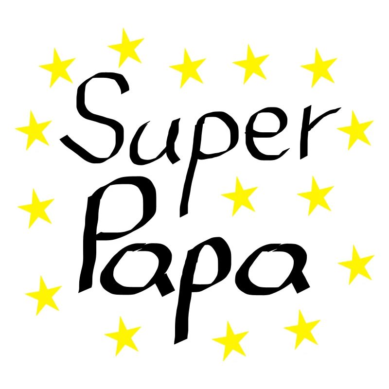 Super Papa gelbe Sterne Geschenk Geburtstag Vater