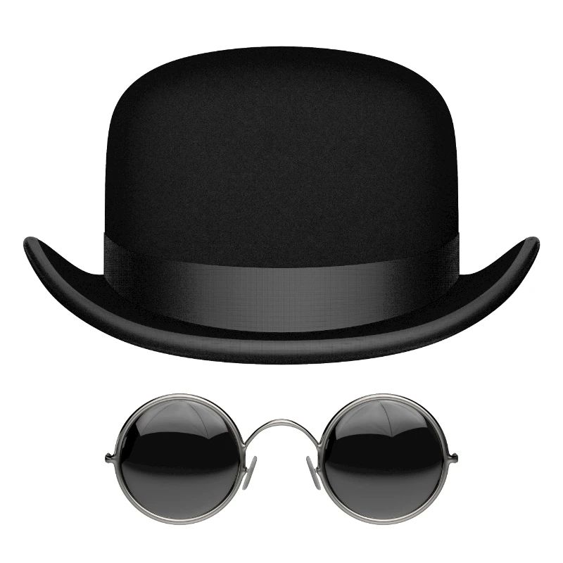 Hut und Brille