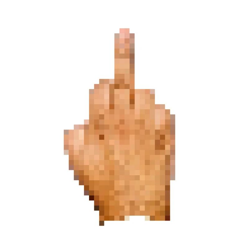 Pixel de doigt moyen censuré