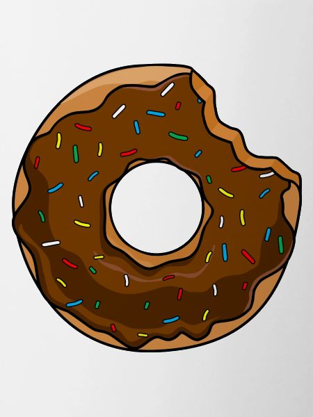 Donut mit Biss Schokolade