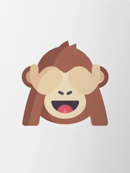 émoticône de singe mignon