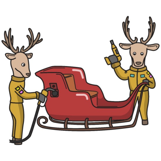 Trineo de dibujos animados de regalo de Navidad Reno' Taza | Spreadshirt