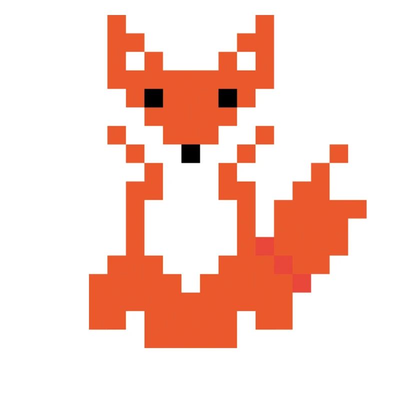 Roter Fuchs Pixel Art