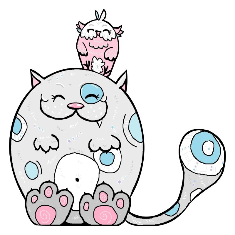 Best Friends, Katze, Eule, Geschenk