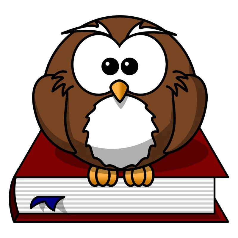 Bücher-Eule Bucheule Vogel Bildung