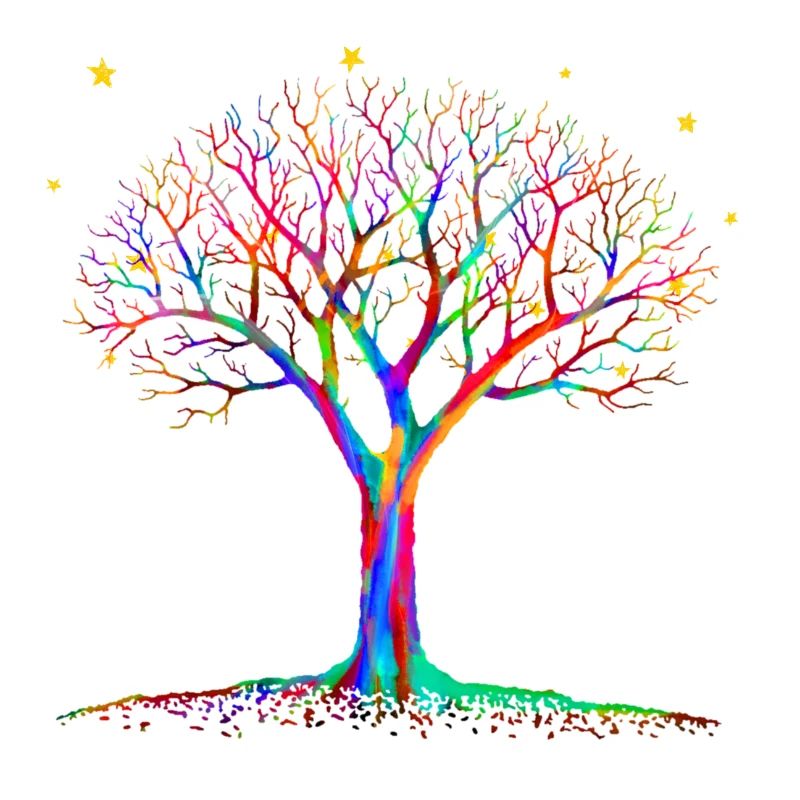 Magischer Baum - Psychedelische Kunst
