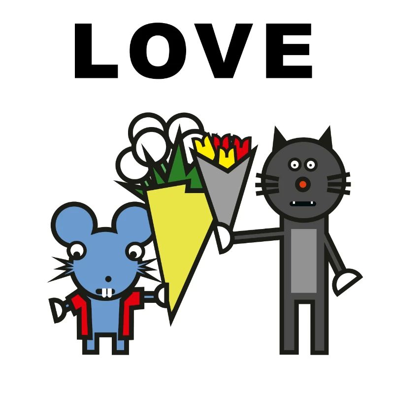 Cat mouse love gift