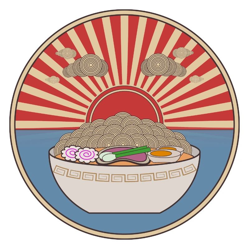 Fuji Ramen and rising sun clouds gift