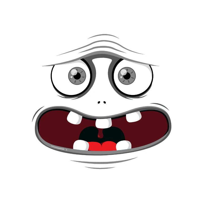 Monster Face - Grey
