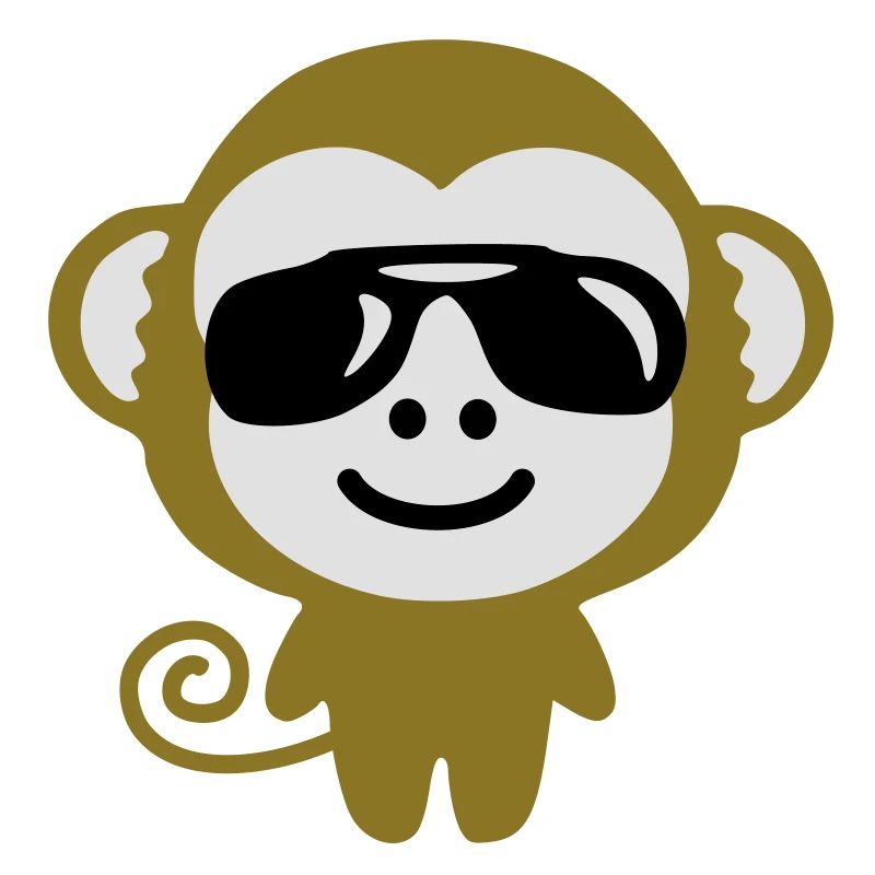 monkey suglasses Affe mit Sonnenbrille