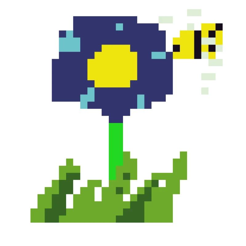 Fleur de pixel