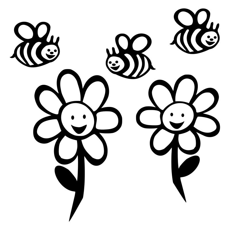 Bees and flowers
