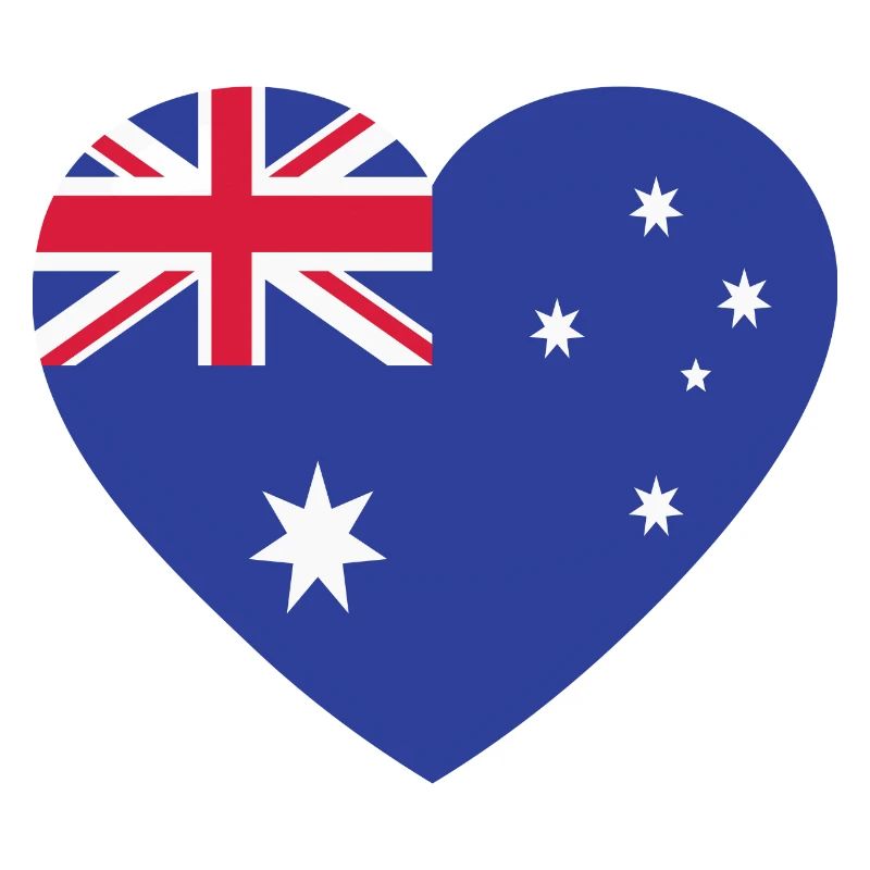 Australie coeur drapeau drapeau De Canberra cadeau