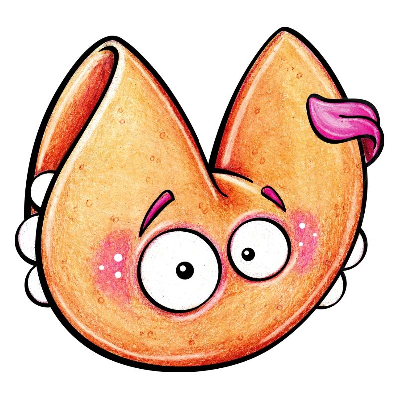 fortune cookie monster with tongue