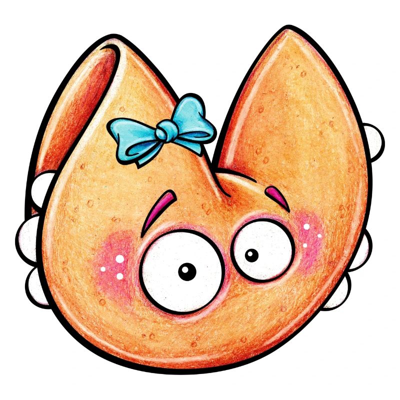 fortune cookie monster with bow