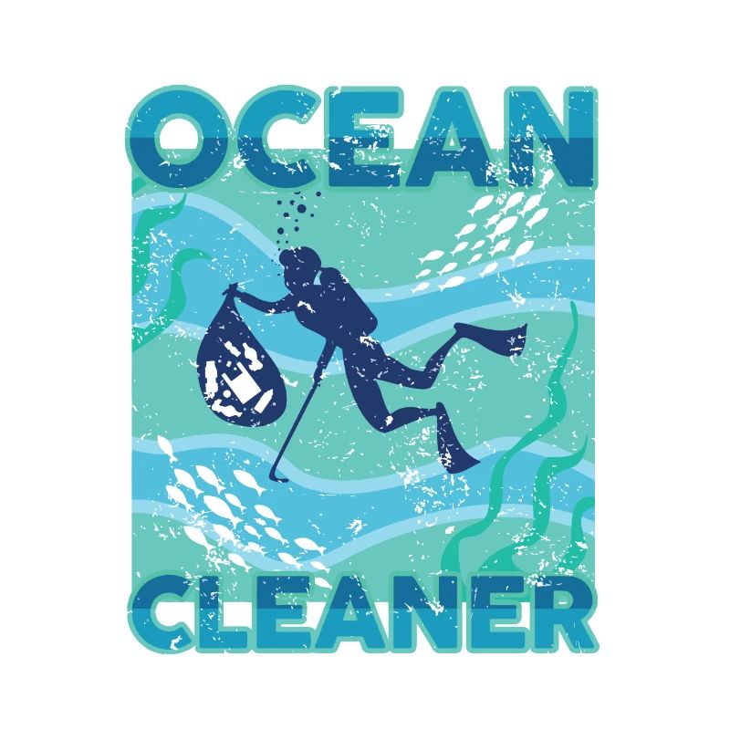 Ocean Cleaner environmental protection divers