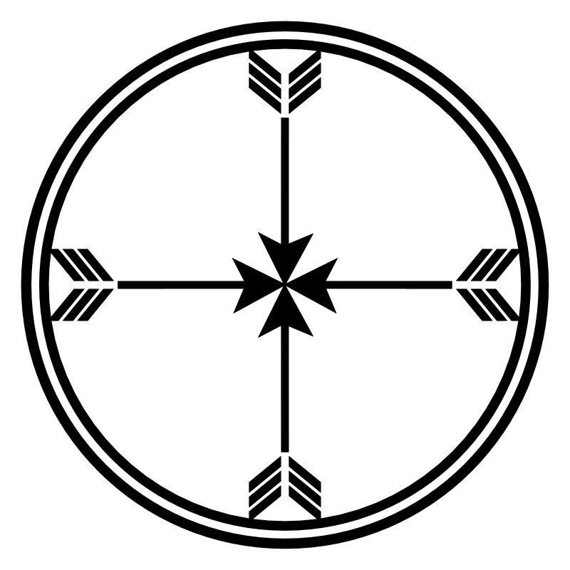 Roue médecine sioux, flèches Esprit , illumination