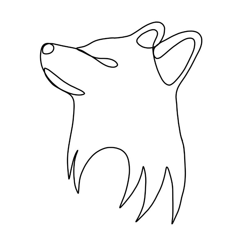 Tête de chien devant