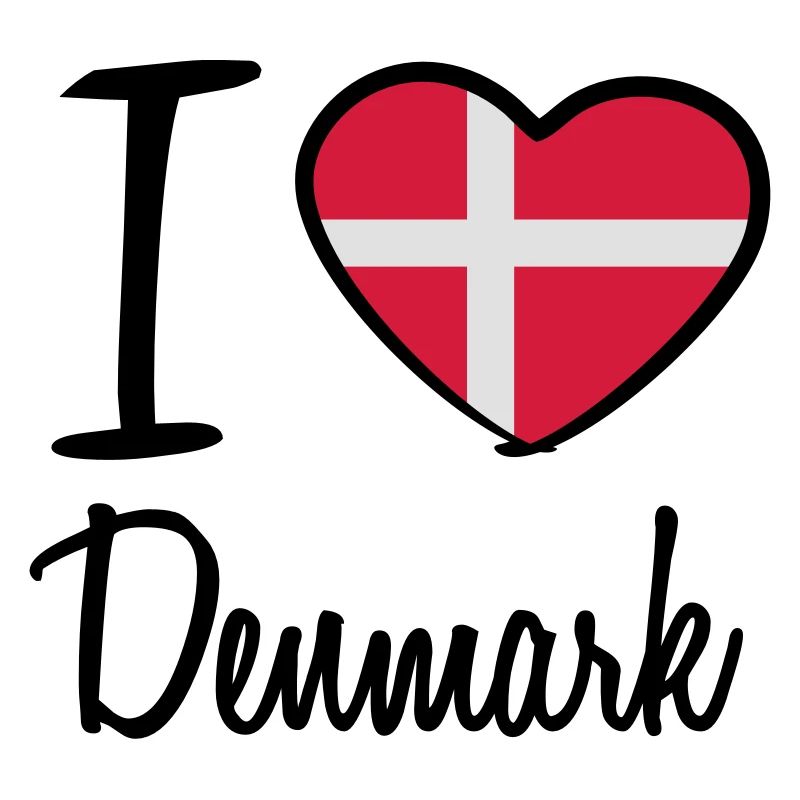 I Love Denmark Danmark Logo